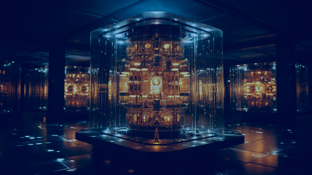 A quantum supercomputer inside a glass cube